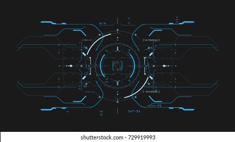 Futuristic user interface. HUD interface. Game interface