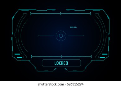 Fondo del Vector de Ilustración HUD de Interfaz de Usuario Futurista