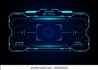 Fondo del Vector de Ilustración HUD de Interfaz de Usuario Futurista