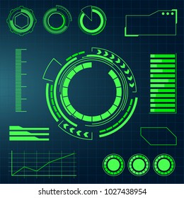 Futuristic user interface HUD. Infographic elements.