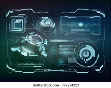 Futuristic user interface HUD and Infographic elements. Abstract virtual graphic touch user interface.