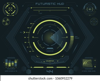 Futuristic User Interface HUD Tech Elements For Game Creation Or Footage Overlay. Sci-fi Vector Design Set