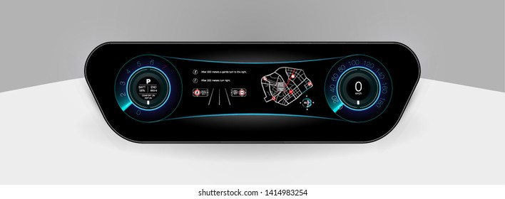 Futuristic User Interface. HUD UI. Abstract Virtual Graphic Touch User Interface. Car Service In The Style Of HUD. Virtual Graphical Interface Ui HUD Autoscann.