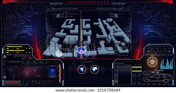 Futuristic user interface.\
HUD UI. Abstract virtual graphic touch user interface. Cars\
infographic. 