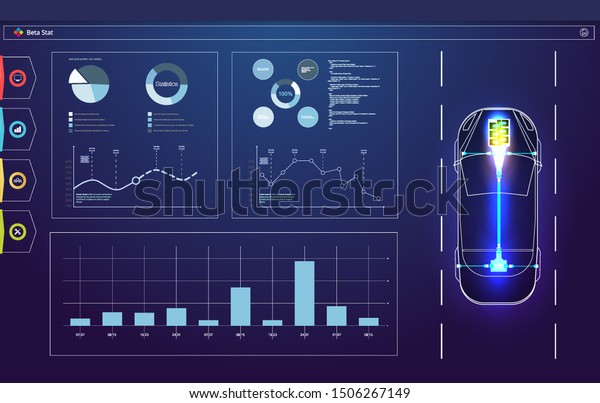 Futuristic user interface.\
HUD UI. Abstract virtual graphic touch user interface. Car service\
in the style of HUD. Virtual graphical interface Ui HUD.\
Autoscan.