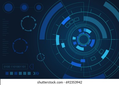 Scifi Futuristic User Interface Vector Illustration Stock Vector ...