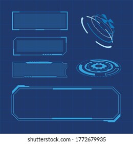 Futuristic user interface illustration design template