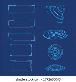 Futuristic user interface illustration design template