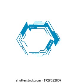Futuristic user interface illustration design template
