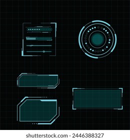 Futuristic user interface illustration design template