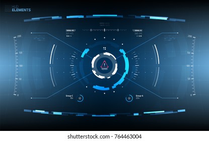 Futuristic User Interface Screen Design. Science Fiction Technology Glitch Display