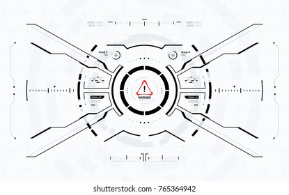 Futuristic User Interface Screen Design. Science Fiction Technology HUD Display