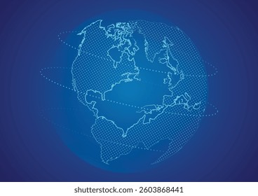 Futuristic vector background of digital networks, space, galaxies, planets, AI, and computers. symbolizing global connectivity, technology, and the digital world.