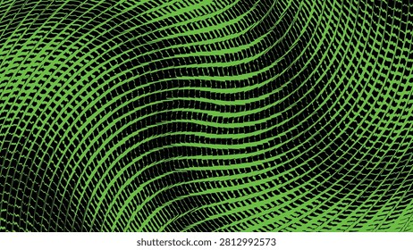 A futuristic vector background featuring a dark black canvas overlaid with a warped neon green geometric grid. These distorted wavy lines create a high-contrast digital mesh, perfect for tech-themed web banners, cyber security wallpapers, gaming backdrops, electronic music posters, and creative abstract art projects.
#NeonGrid #WavyLines #TechBackground #CyberMesh #GreenAndBlack #FuturisticVector #AbstractTexture #GamingWallpaper #DigitalPattern #StockVector #OpticalIllusion