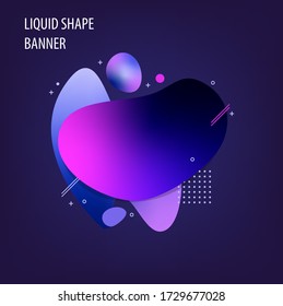 Futuristic vector background. Liquid shapes with gradient colors wallpaper.