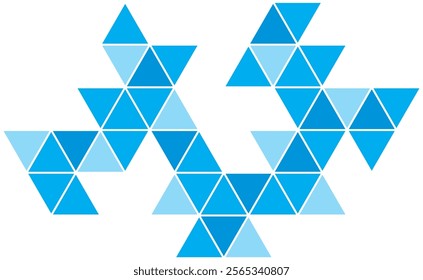 futuristic vector blue triangle design assets