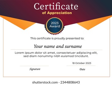 Futuristic Vector Certificate Design Template 