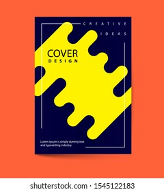 Futuristic vector cover template with geometric shapes bright gradients, modern concept. ideal for banner, web, header, page, cover, billboard, brochure, print.