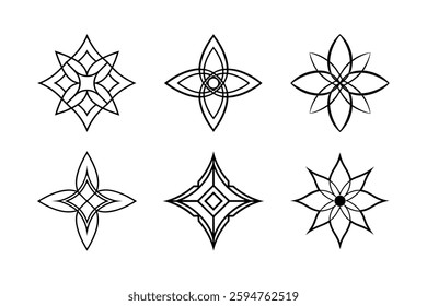 Futuristic Vector Decorative Ornament Art.