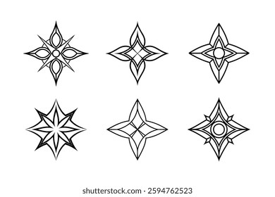 Futuristic Vector Decorative Ornament Art.