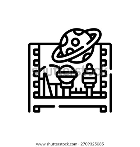 Futuristic vector design for sci-fi genre, perfect for science, fiction, and space themes