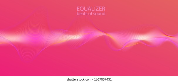 Futuristic Vector Equalizer. Code Fractal Slide. 3D Liquid Waves. Big Data Stream Neon Tech Equalizer. Blue Pink Purple Matrix Geometric Banner. Grunge Music Wallpaper Cyber Gradient Overlay.