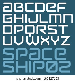 Futuristic vector font. Modern type. 