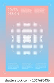 Futuristic Vector Geometric Cover Design with Gradient and Abstract Lines and Figures for your Business. Flyer Design with Hologram, Gradient Effect for Music Festival