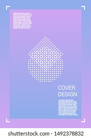 Futuristic Vector Geometric Cover Design with Gradient and Abstract Lines and Figures for your Business. Page Design with Hologram, Gradient Effect for Branding.