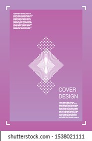 Futuristic Vector Geometric Cover Design with Gradient and Abstract Lines and Figures for your Business. Template Design with Hologram, Gradient Effect for Annual Report.