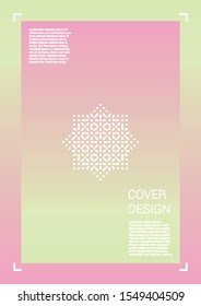 Futuristic Vector Geometric Cover Design with Gradient and Abstract Lines and Figures for your Business. Cover Design with Hologram, Gradient Effect for Performance.
