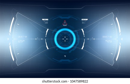 Triangle Futuristic Hud Concept Scifi Technology Stock Vector (Royalty ...