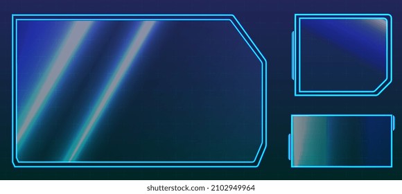 Futuristic Vector HUD Interface Screen Design. Digital callouts titles.