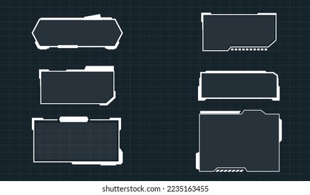 futuristic vector hud interface screen design digital callouts titles hud- ui gui futuristic user