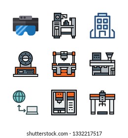 futuristic vector icon set