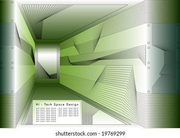 Futuristic vector illustration / space design