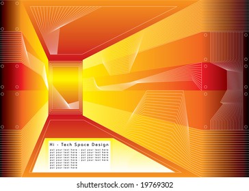 Ilustración vectorial futurista / diseño espacial