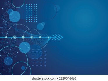 Futuristic vector illustration. Trendy abstract wireframe background. Modern science or technology art elements. Surface illustration. Cyberspace surface. Vector Abstract futuristic circuit board and 