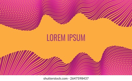 Futuristic vector landscape with flowing waveform patterns and minimal abstract design. Ideal for tech, digital, or conceptual art themes.

