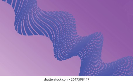 Futuristic vector landscape with flowing waveform patterns and minimal abstract design. Ideal for tech, digital, or conceptual art themes.

