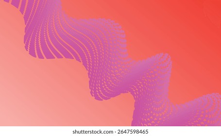 Paisagem vetorial futurista com padrões de forma de onda fluente e design abstrato mínimo. Ideal para temas de arte teórica, digital ou conceitual.


