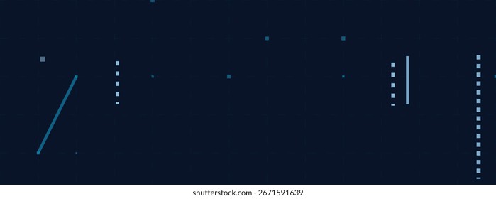 Fondo de tecnología de Vector futurista con cuadrícula digital y puntos.