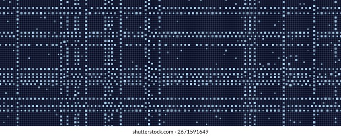 Fundo tecnológico vetorial futurista com padrões de grade digital.