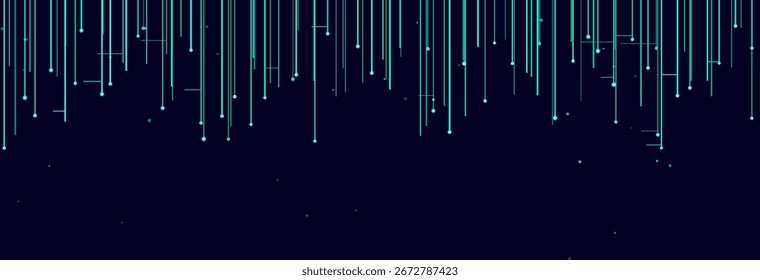 Futuristic vector tech background with digital lines and dots on dark surface.