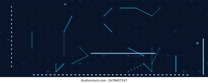 Futuristic vector tech background with geometric lines and digital patterns.