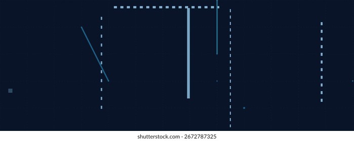 Futuristic vector tech background with minimal geometric lines and dark grid pattern.