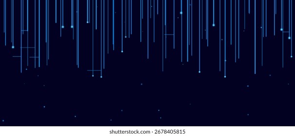 Plano de fundo tecnológico vetorial futurista com linhas verticais e pontos em azul escuro.