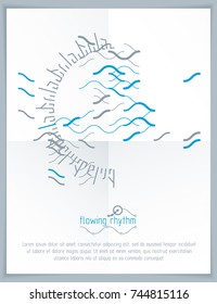 Futuristic vector technology background. Abstract wavy lines pattern, art graphic illustration can be used as booklets cover design. 