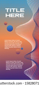 Futuristic vertical banner design template 