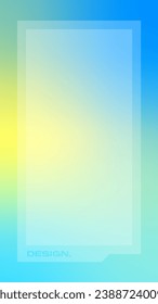 Futuristic vertical gradient background. Social media frame vector illustration.